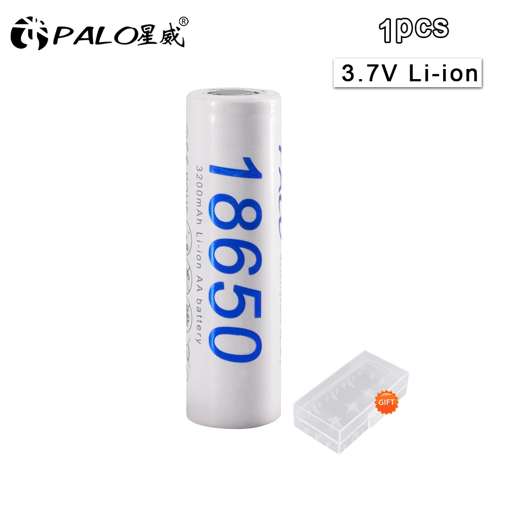 18650 Батарея 3,7 V 3200mAh литий-ионная аккумуляторная батарея для светодиодной вспышки светильник батарея 18650 батарея+ USB зарядное устройство для 18650 - Цвет: 1PCS