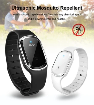 

Home Ultrasonic Mosquito Repellent Bracelet with Physical Drive Microcomputer Ultrasonic Frequency for Adult and Children