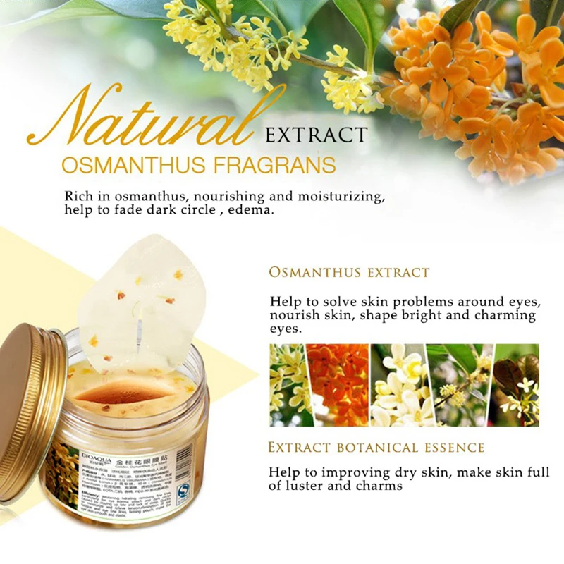 Gold Osmanthus Eye Mask Anti Wrinkle Dark Circles Moisturizing Eyelid Patch Smoothing Firming Eye Skin Care Mask TSLM1