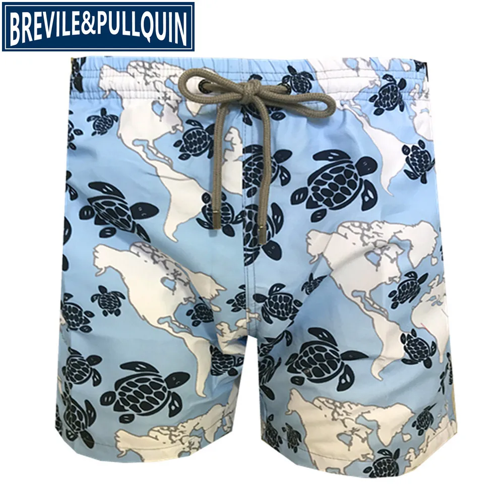 L Бренд Brevile pullquin обшитые мужские шорты черепахи купальники доска Шорты сексуальный для Гея романтические шорты-плавки быстросохнущая спортивная одежда - Цвет: L