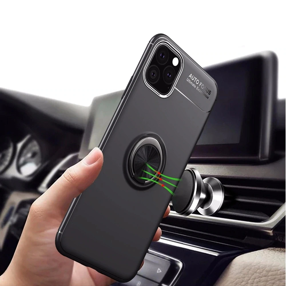 360 вращающееся кольцо Kickstand подходит для магнитного крепления автомобиля чехол для Apple iPhone 11 Pro Max X XS XR 8 7 Plus 6 6S 5 5S SE Крышка 100 шт