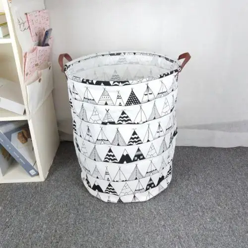 Simple Style M Большая складная корзина для белья с ручкой, хлопок, лен, плед, с принтом, корзина для белья, корзина для грязной одежды, органайзер, wasmand - Цвет: Simple Style M