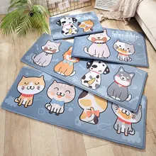 Забавный мультяшный коврик Мягкие утепленные, фланелевые влагопоглощающий коврик анти-скольжения Мат Спальня дверь кухни, ванной настенный Декор