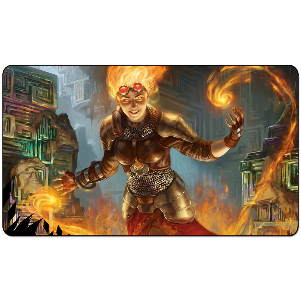 Игровой коврик mtg: CHANDRA, FLAMECALLER, игровой коврик MagicTCG 60 см x 35 см(2" x 14") Размер