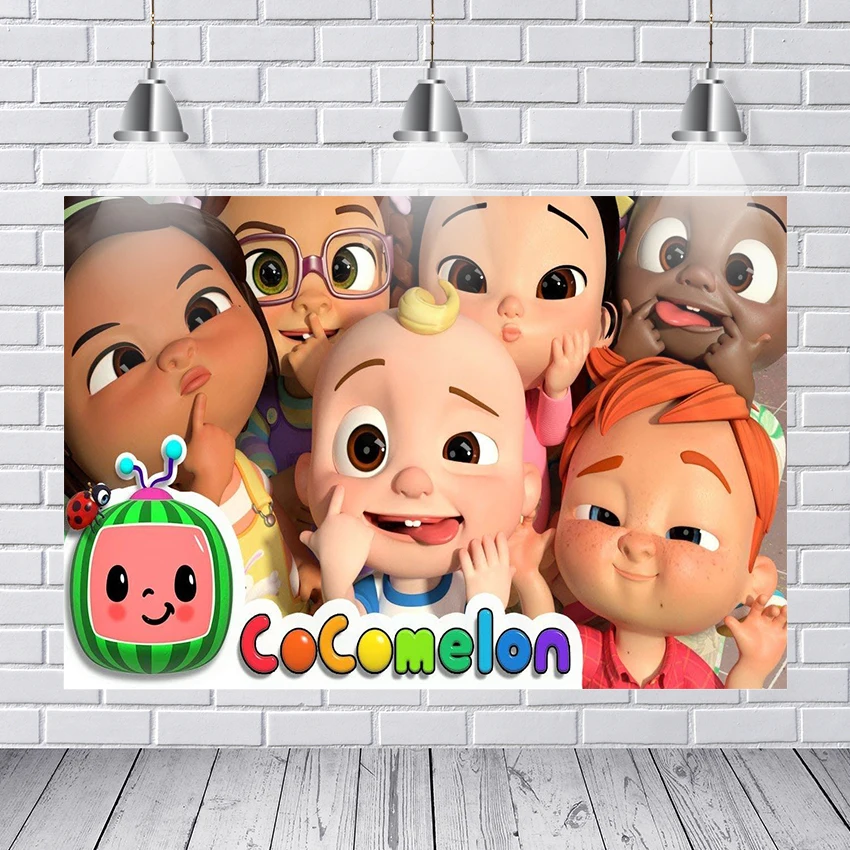 Cocomelon фон для фотосъемки малышей детей вечевечерние в честь Дня Рождения