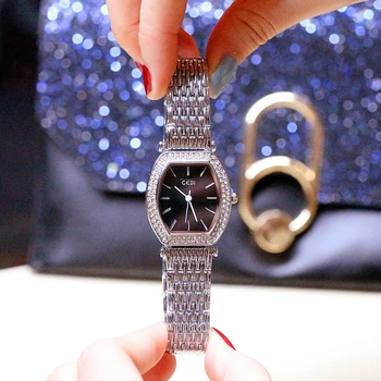 

Women's watch barrel type diamond inlaid quartz waterproof bracelet fashion women's Watch
