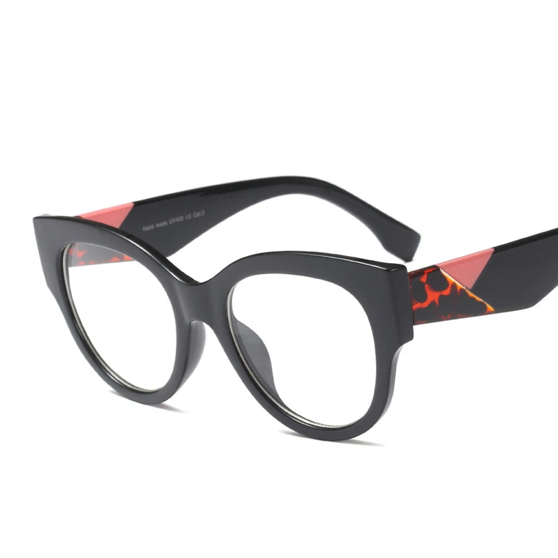 Модные новые негабаритные плоские зеркальные женские очки в оправе винтажные женские очки для глаз оптика с близорукостью очки lunette de vue femme - Цвет оправы: 4