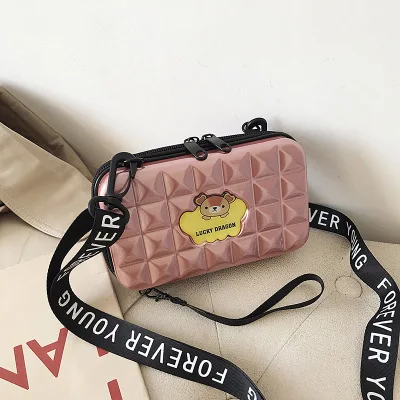 Cartoon Bag New Mini Suitcase Box Bag Small Fresh Messenger Bag Wide Shoulder Bag