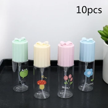 

10Pcs/Set 35ml Plastic Empty Spray Bottles Cartoon Floral Portable Refillable Fine Mist Sprayer Perfume Container