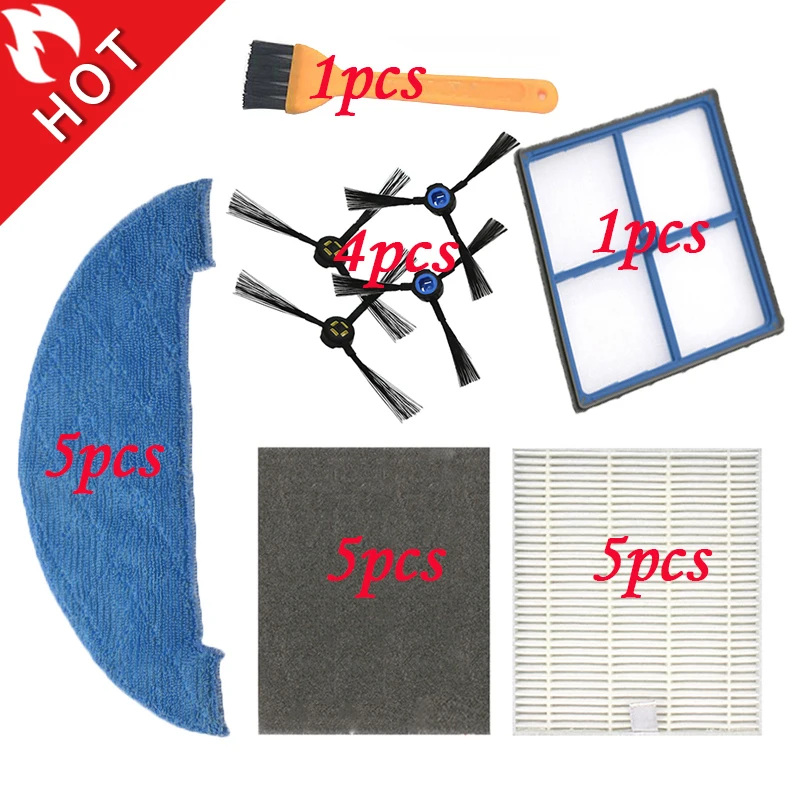 

Robot Vacuum Cleaner HEPA Filter side brush mop for ilife V8 V8s X750 A7 X800 X785 V80 Robotic Vacuum Cleaner Parts Accessories