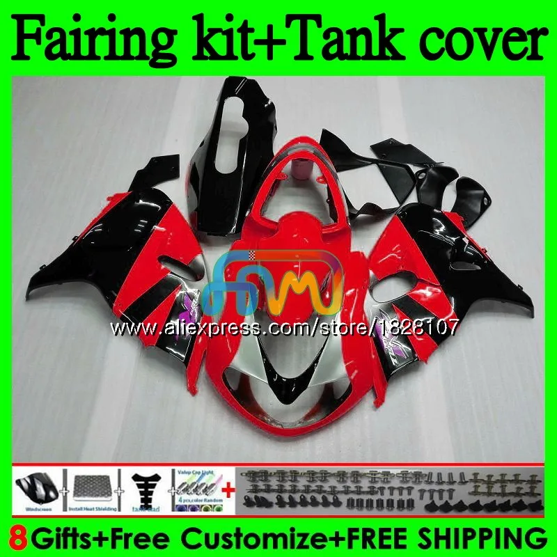 Комплект+ майка для SUZUKI TL1000R 1998 1999 2000 2001 2002 2003 100BS. 136 красного и черного цвета TL1000 TL 1000 R 1000R 98 99 00 01 02 03 обтекатель - Цвет: No. 1