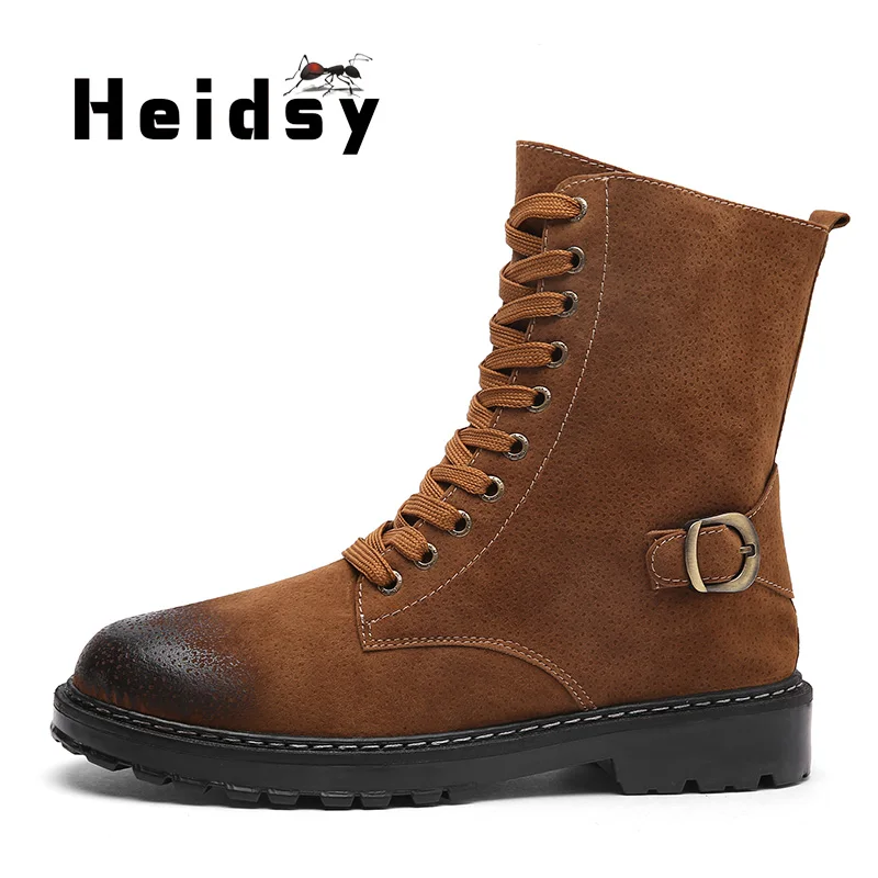 

2019 Winter New Men Martin Boots Comfortable Sole Casual Shoes Non-slip Wearable Fashion Mens Boots Shoes Size 39-44