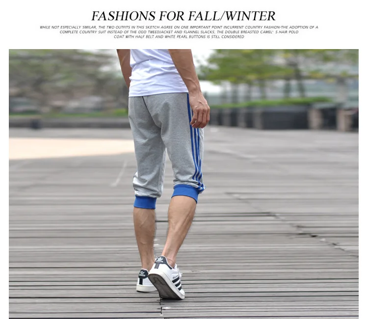 [Cross Border] AliExpress New Style Fashion Closing Capri Pants Sports Trend Men's Trousers