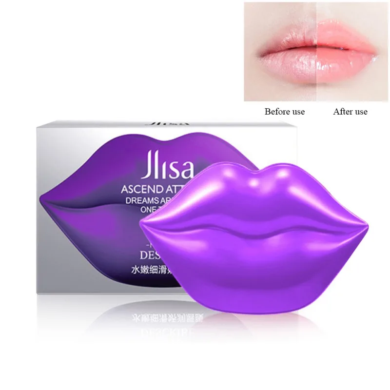 New Lip Mask Skin Care Crystal Collagen Powerful Moisturizing Pads for Anti-aging Plumper Pump Essentials Lips |