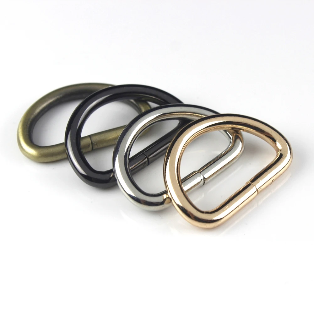 

50pcs 1 1/4" 32mm Metal Open-end D ring Buckle for Webbing Backpack Leather Craft Bag Strap Purse Pet Collar Parts Accessorie