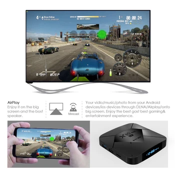 

Android IPTV X10max TV Box 8k HD 1080P 64-bit Quad Core Android 9.0 TV Box 4GB 128GB HDMI 2.1 Set Top Box X10 MAX Media Player