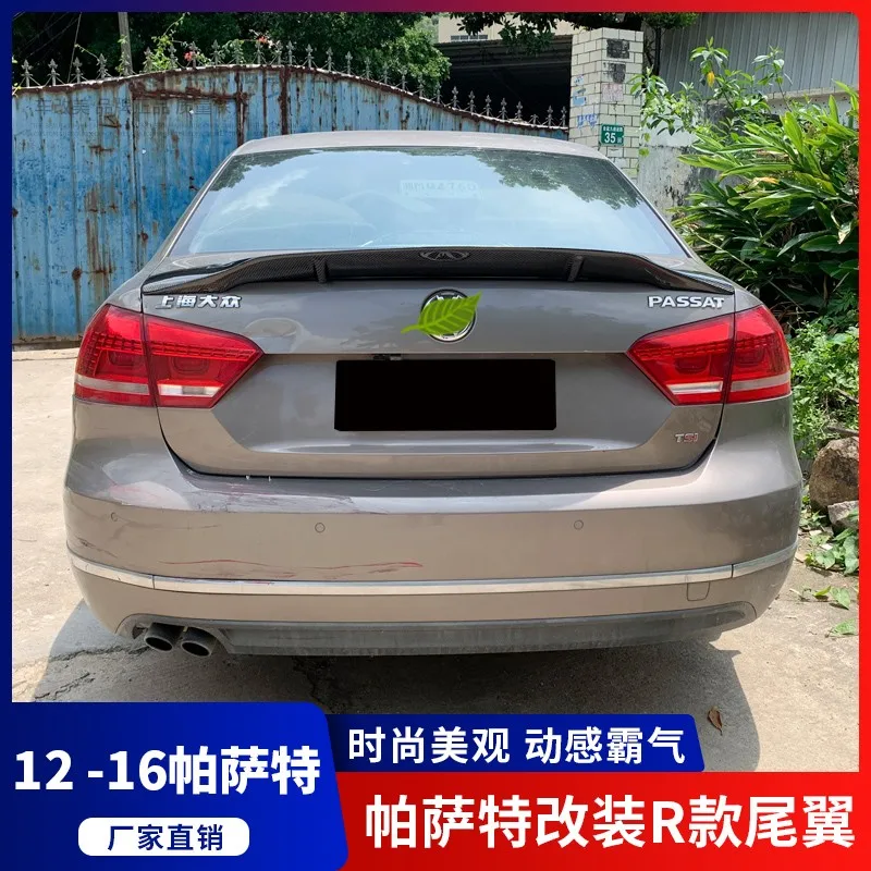 

For Volkswagen Passat 2012-2018 high quality Carbon Fiber Rear Roof Spoiler Wing Trunk Lip Boot Cover Car Styling