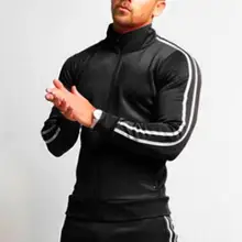 Mens New Fashion Sport Jacket Leisure Autumn Splicing Print Sweatshirt Top Casual Tracksuit O-Neck Outdoor Sport Outwear