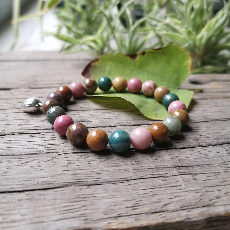 8mm Natural Ocean And Purple Star Stone Beads,Friendship Bracelet,Prayer Bracelet,Bring Sweet And Romantic Jewelry Gift For You