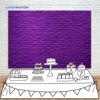 

Pure Purple Brick Wall Photography Backdrop Solid Color Background Kid Newborn Portrait Photo Studio Photoshoot Prop Photocall