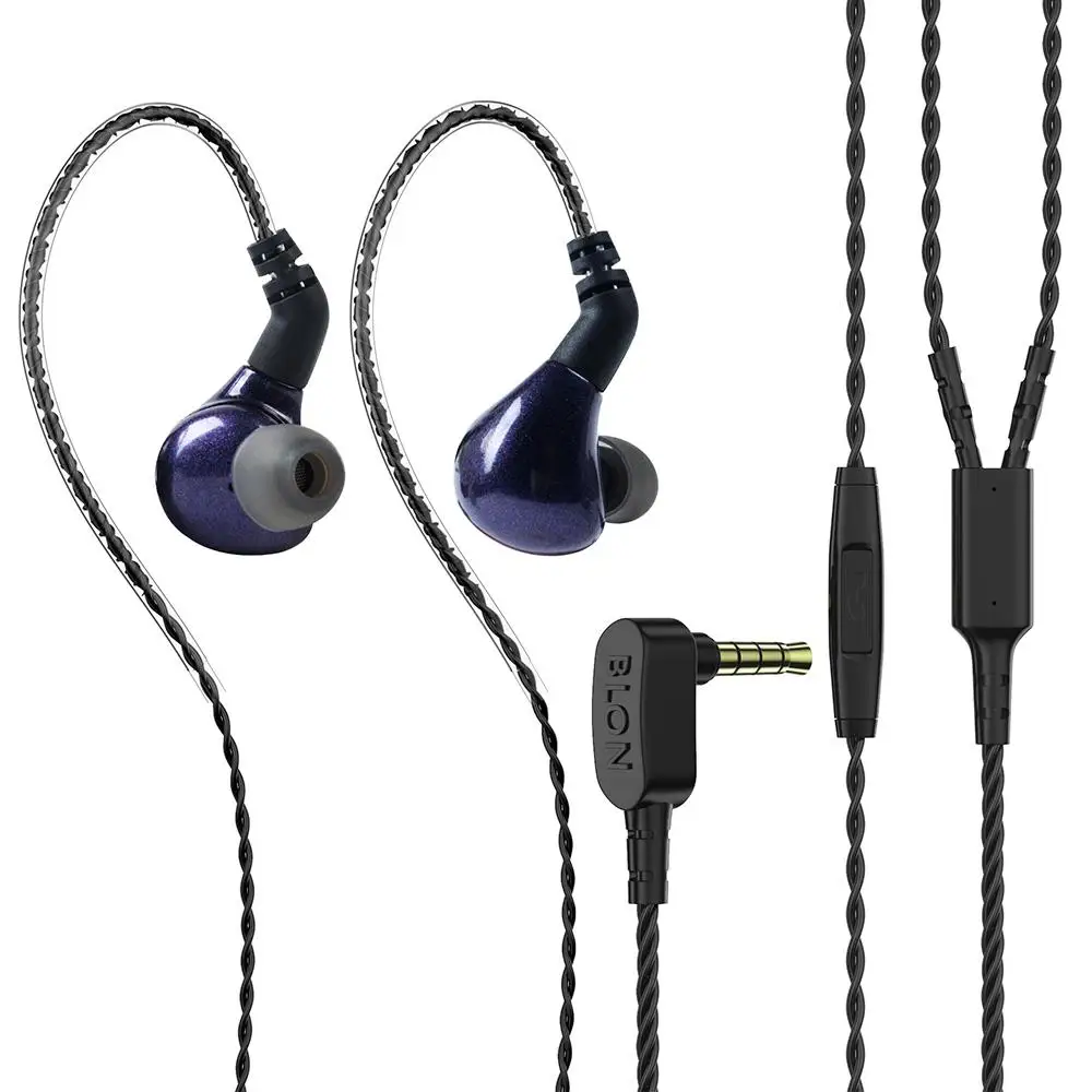 New BLON BL-03 BL03 10mm Carbon Diaphragm Dynamic Driver In Ear Earphones DJ Running Earbuds with 2PIN Cable BL-05 BL-03 ZSN PRO gaming headset pc