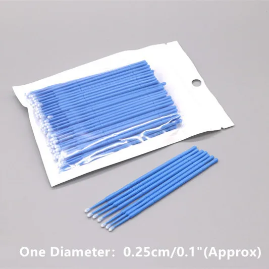 100 шт./пакет одноразовые MicroBrush ресницы человека Расширение ресницы снятия тампон микро-щётка для наращивание ресниц инструменты - Цвет: 0.1inch diameter