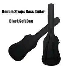 600D Оксфорд двойные ремни электрический бас гитара сумка крутой стиль черный мягкий чехол рюкзак маленькая сумка снаружи
