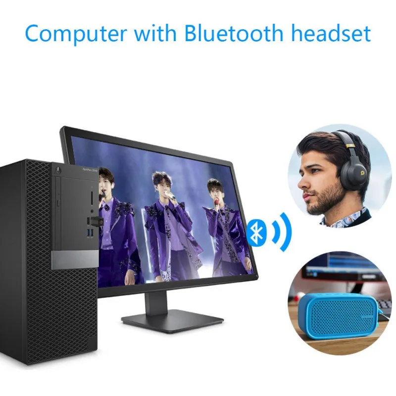 Bluetooth 5,0 передатчик беспроводной ключ адаптер USB ключ для ПК компьютер динамик музыка Skype вызов ноутбук адаптер