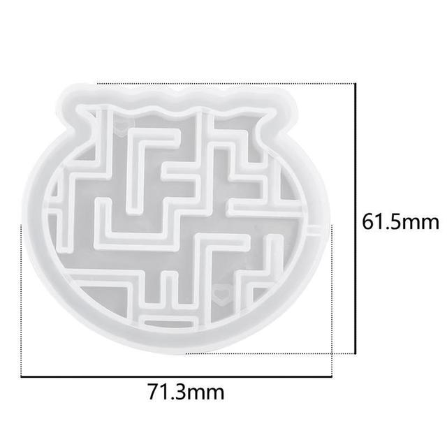 Maze Silicone Mold Shaker Molds Milk Bottle Heart Shape UV Epoxy Resin Mold Heart Keychain Pendant Craft Jewelry Tools