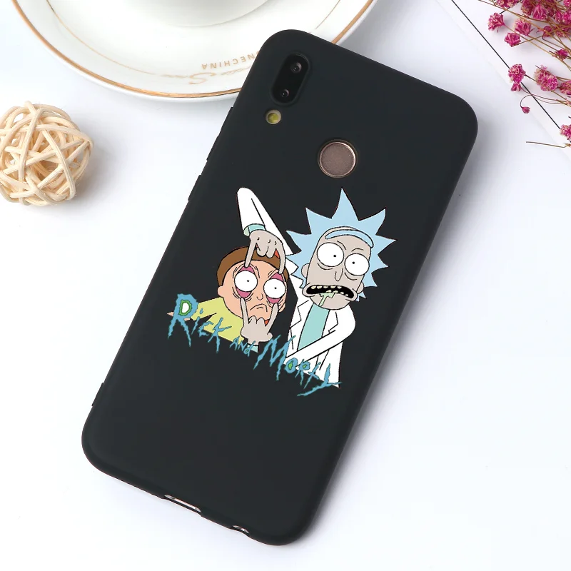 Матовый чехол Рик и Морти с забавными мультяшными комиксами для huawei mate 20 Lite 10 Honor 8X View 20 10 9 Lite Play 10i Y9 Y6 Y7 Pro