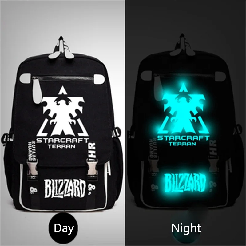Горячая Распродажа StarCraft Zerg Mochila светящаяся сумка для ноутбука с принтом школьный рюкзак для девочек мальчиков подростков модный стиль