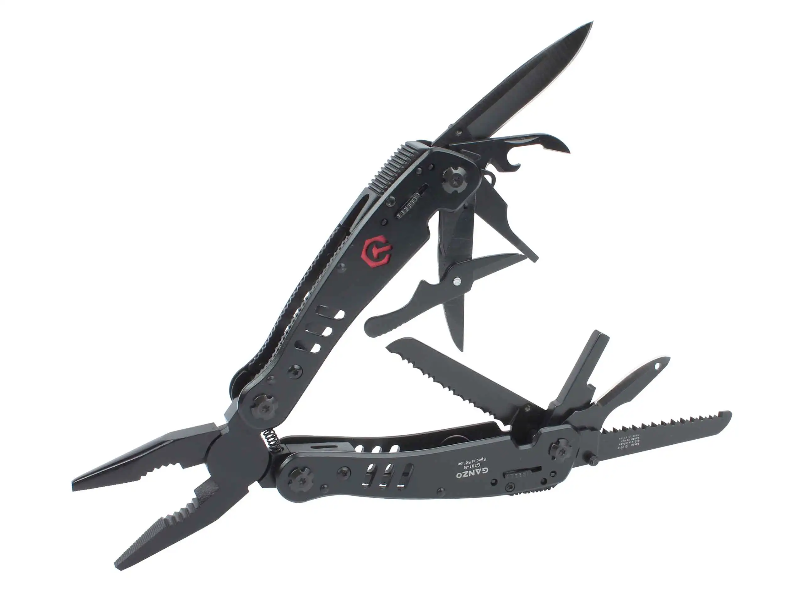 Ganzo G301B многофункциональные черные карманные плоскогубцы портативные складные