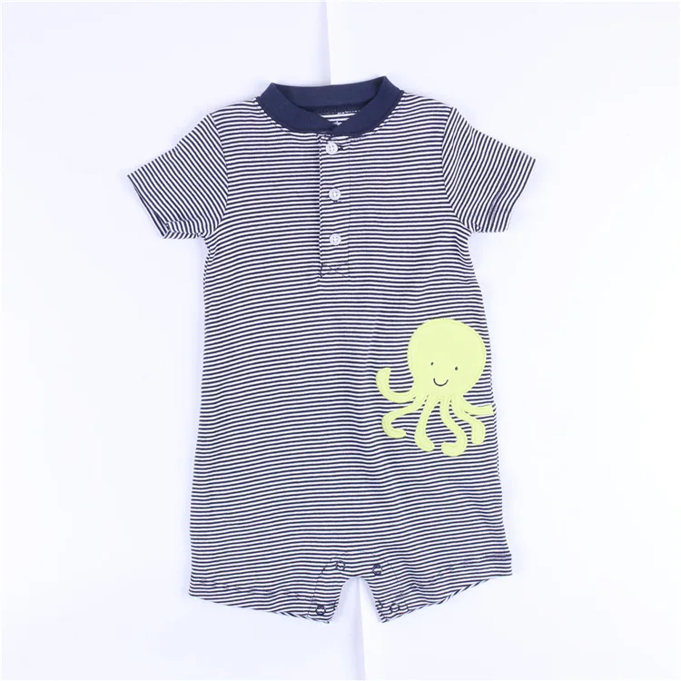 

Carter Childrenswear Leveling Feet Romper Cartoon Short Sleeve Onesie Male Baby Pure Cotton Short Crawling Clothes