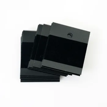 

100pcs Jewelry Display Card Black Flannel PVC Earrings Card jewelry accessories Size 5x4.5cm
