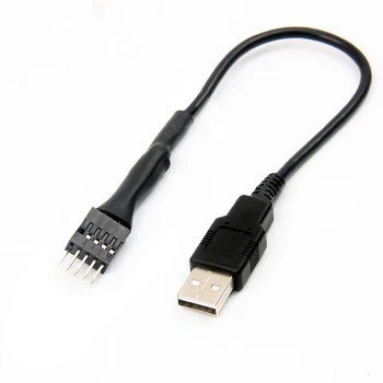

New 20cm 9 pin Male to External USB A Male PC Mainboard Internal Data Extension Cable