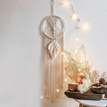 

95cm Cotton Boho Macrame Tapestry Decorations Bohemian Macrame Knot Tapestry Home Room Decor Wall Macrame Hangings Accessories