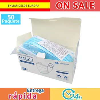 

50pcs IN STOCK Face Masks Disposable Mouth Mask Anti-Dust Nonwoven Elastic Earloop Salon Breathable Protect Filter Dustproof