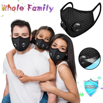 

2PCs Adult face mask washable and 1PCs Dust Mask Cycling Mask Maski Antywirusowe Breathing Valves Mask mascarillas #10