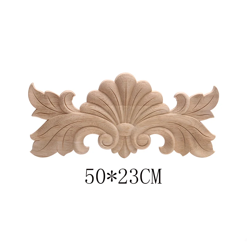 Wood Applique Onlay Wood Decal Rubber Wood Corner Walls Decor Unpainted Antique Wood Figurines Wood Mouldings Exquisite NEW