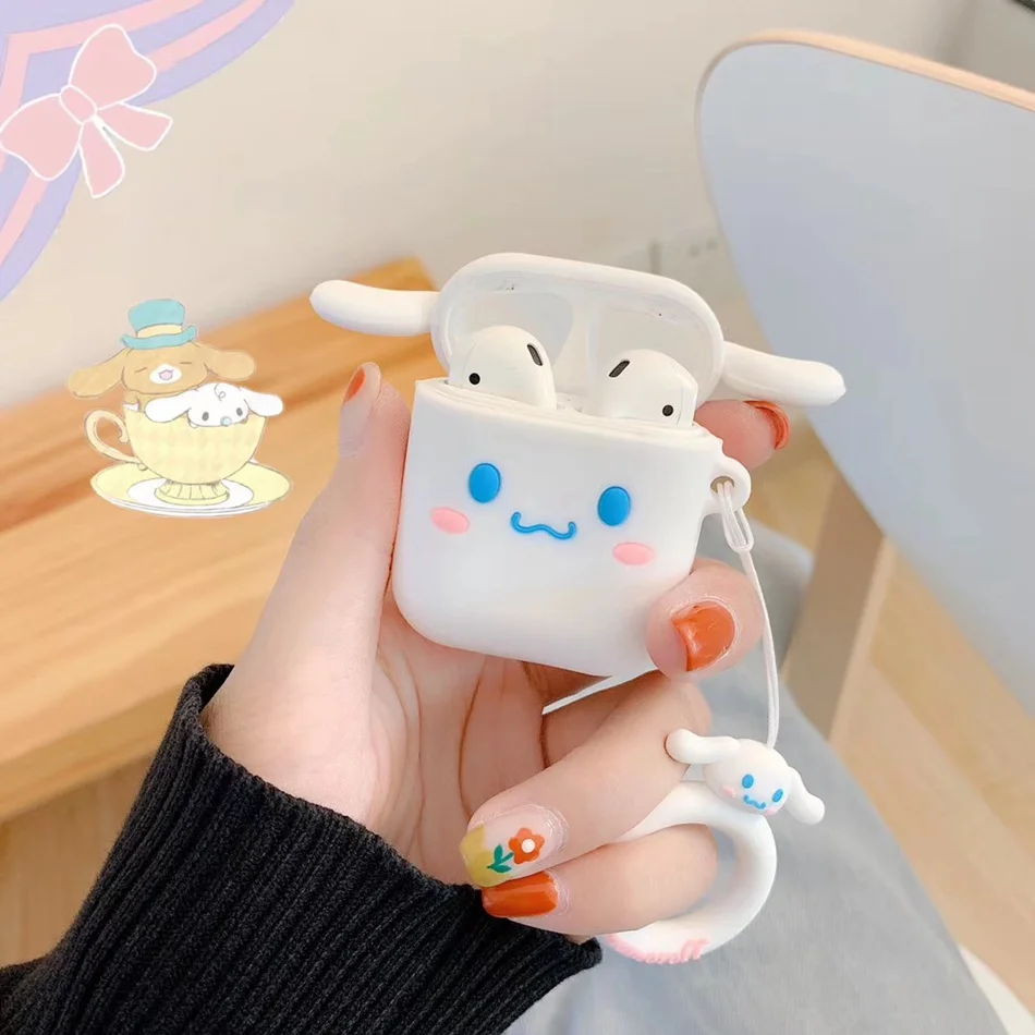 Cinnamon Для AirPods чехол 3D Милый Kawaii розовый мультяшный наушник Чехлы для Airpods 2/i10/i11/i12 TWS защитный чехол с кольцом на палец - Цвет: Cinnamon