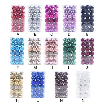 

36pcs Christmas Tree Balls 4cm Christmas Ornaments Christmas Tree Decoration Balls Christmas Tree Hanging Ornaments