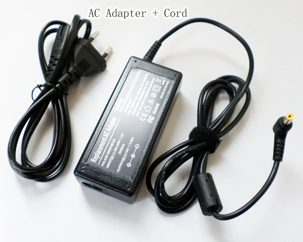 65w AC Adapter Battery Charger Power Supply Cord For Acer Gateway NV52 NV53 NV54 NV55C NV56 NV57H NV58 NV59 NV59C NV73 NV78 NV79 |
