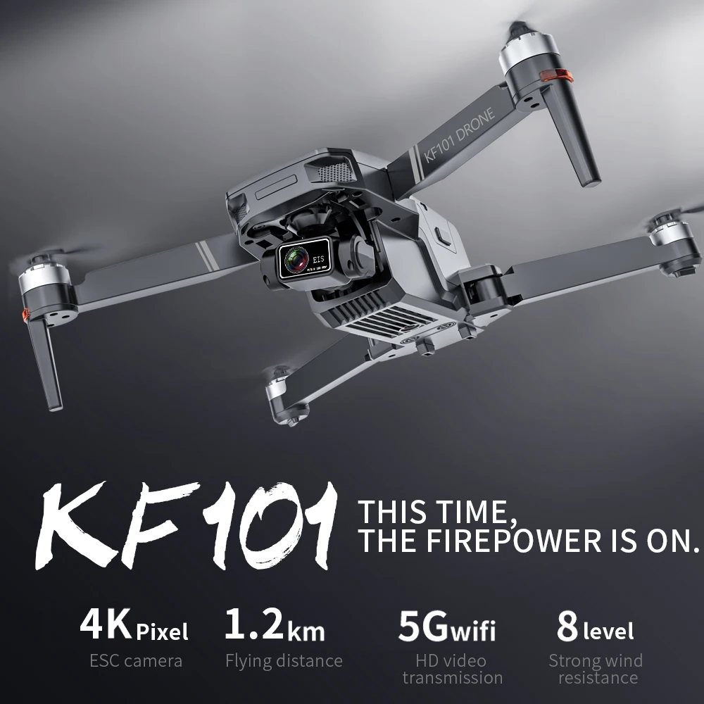 US $192.28 KF101 4K GPS Drone with Camera 3Axis Gimbal EIS Brushless FPV 5G Quadcopter Dual Camera Drone12km 25mins Flight RC Helicopter