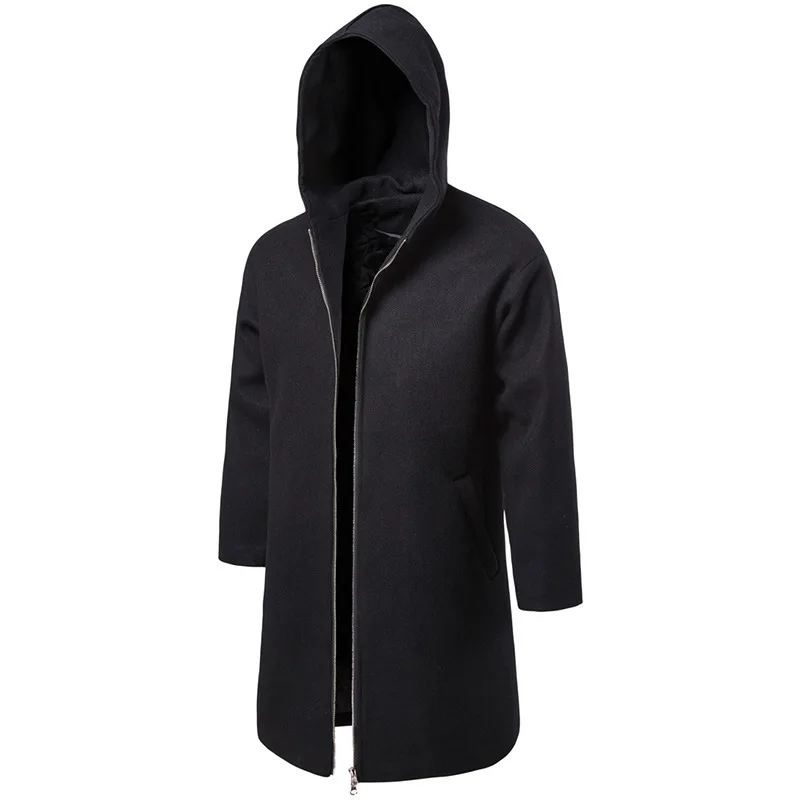 

Men's Coats Fashion Woollen Overcoat Winter Autumn Male Long Business Smart Casual Thick Blends Brand Men's Clothes