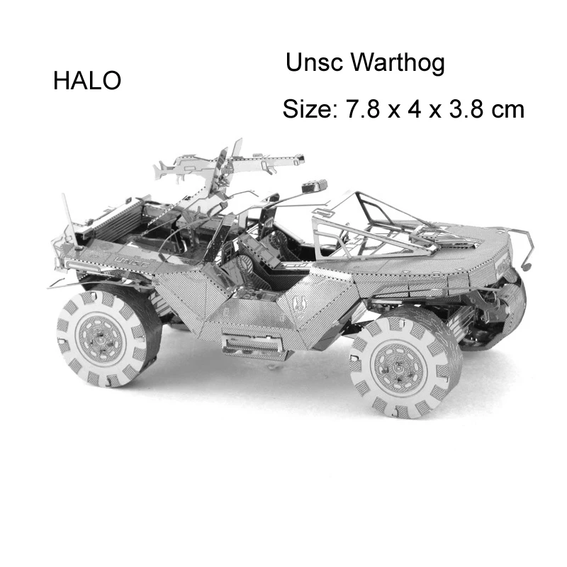 Дешевые 3D металлические головоломки HALO UNSC модели наборы DIY лазерная резка головоломки модель Развивающие игрушки для взрослых детей