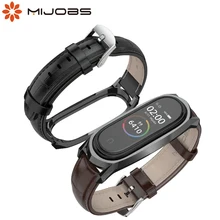Браслет mi jobs mi band 4 Кожаный ремешок на запястье для Xiaomi mi Band 4 Безвинтовые умные часы-браслеты сменный ремешок для mi Band 3