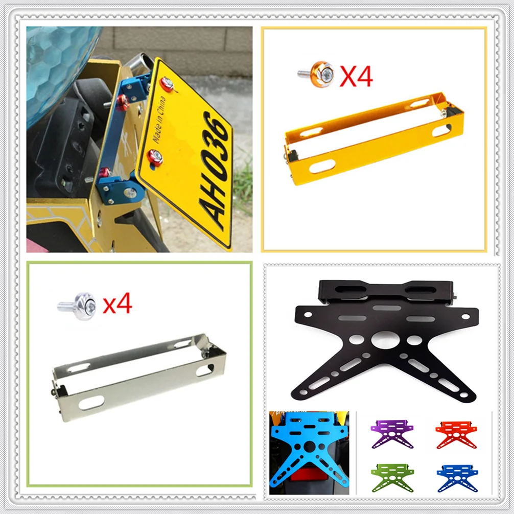 Motorcycle dirtbike pitbike License Holder Mount Bracket Number Plate
