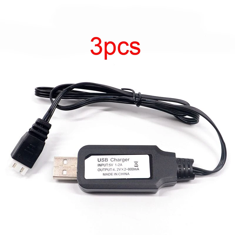 3 шт. USB-кабель для зарядки литиевых аккумуляторов 1/16 Heng Long радиоуправляемая