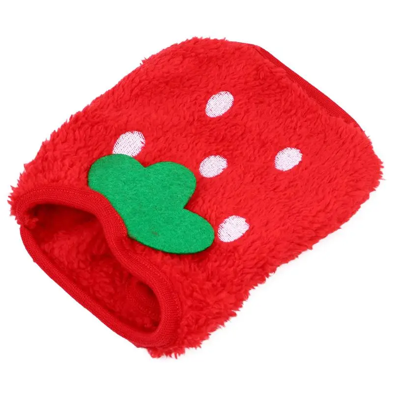 De invierno cálida lana color Coral abrigo conejo Guinea ropa de cerdito pequeño conejo para mascotas ropa traje de chaleco de mascota Sudadera con capucha