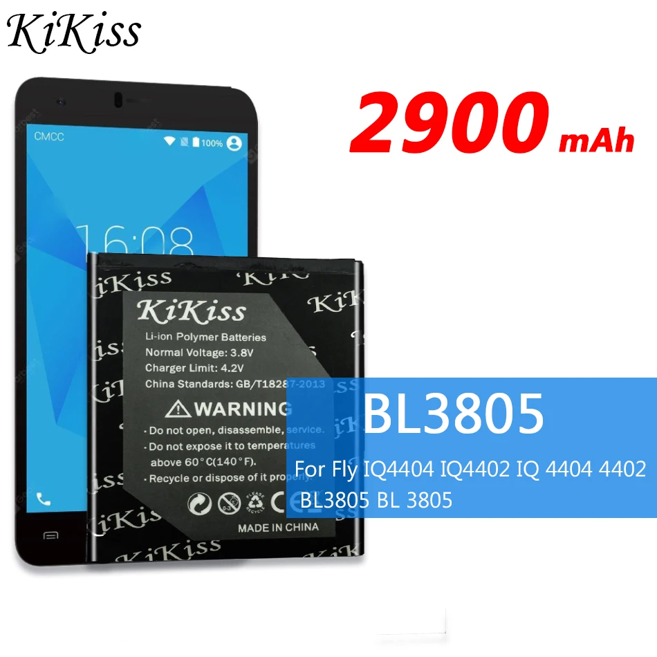 Мощный аккумулятор BL3805 2900 мАч Сменный для сотового телефона Fly IQ4404 IQ4402 IQ 4404 4402 BL 3805